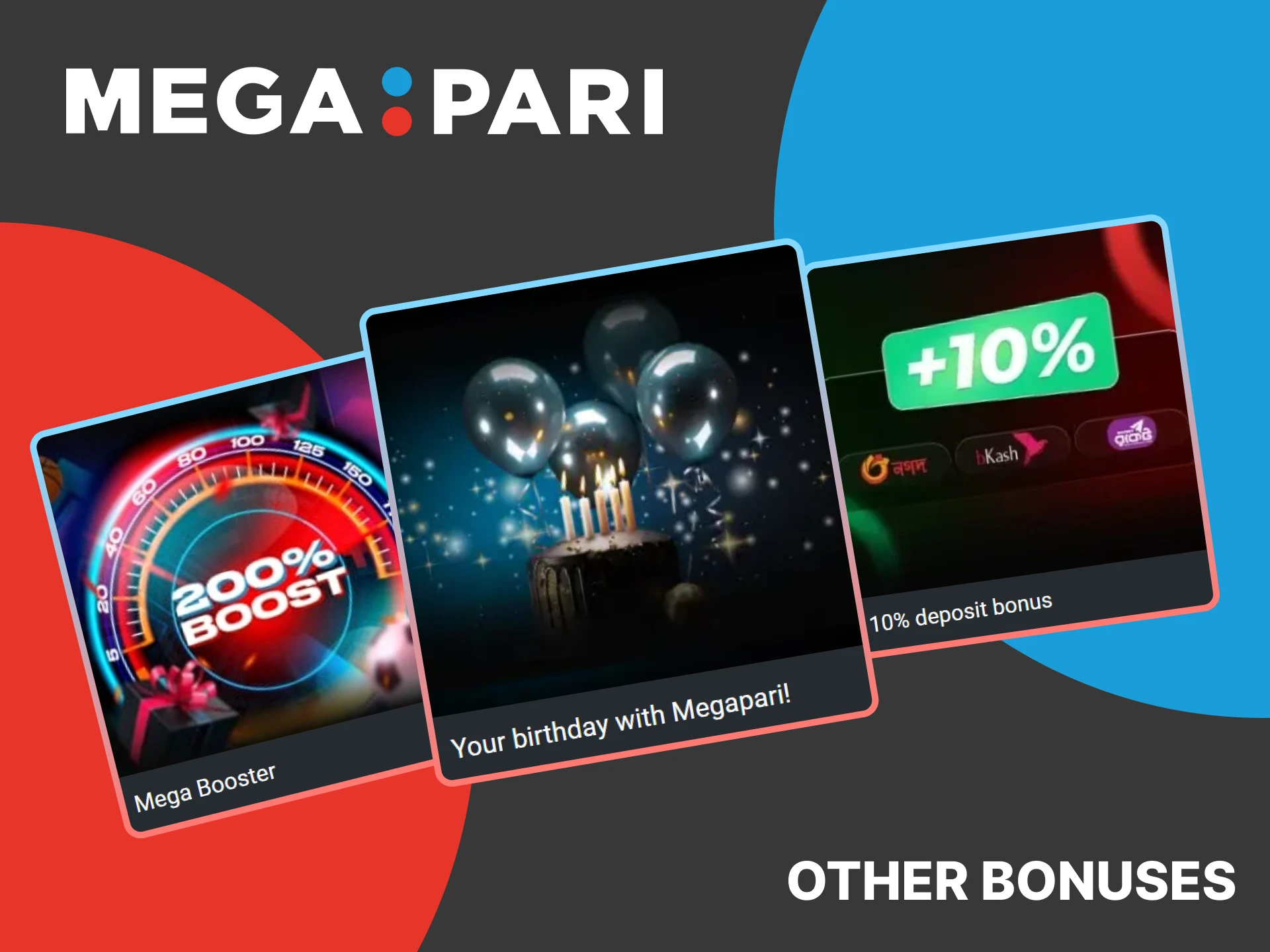 Check out all the bonuses available at MegaPari.