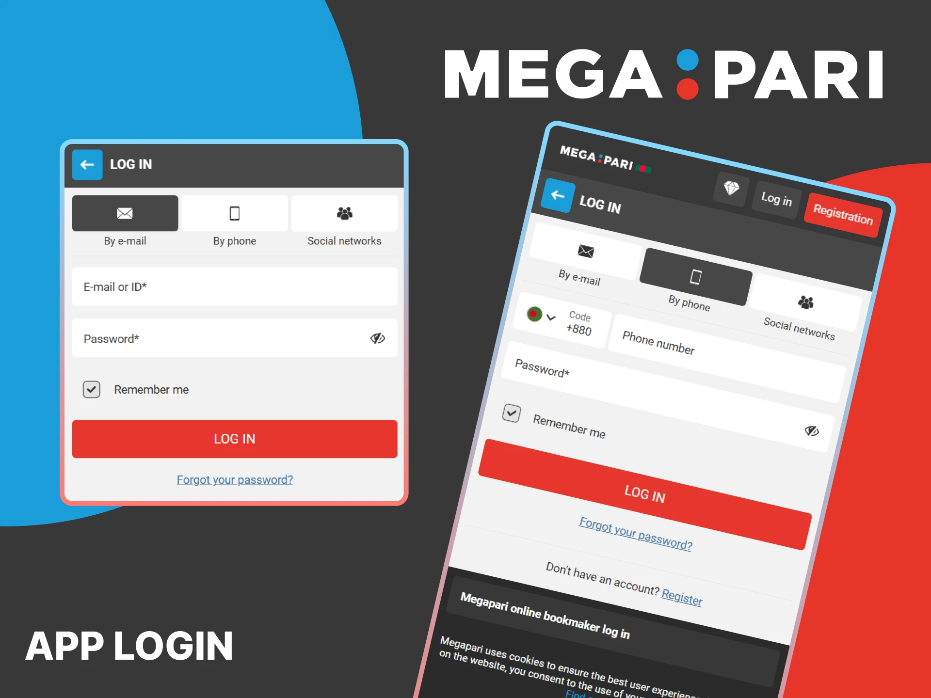 Log in to your account via the MegaPari app.