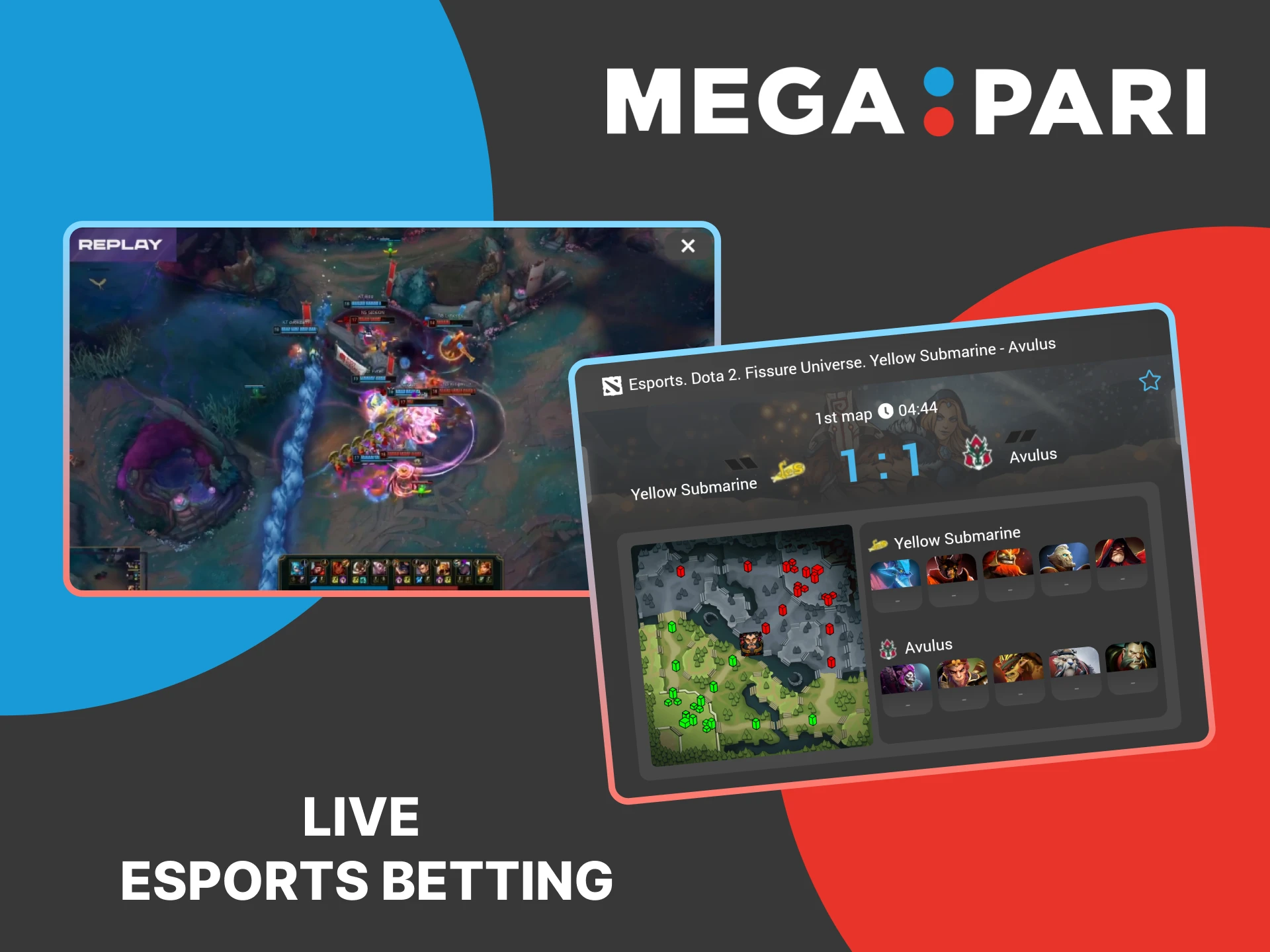 Get in the action and bet live on esports tournaments at MegaPari.